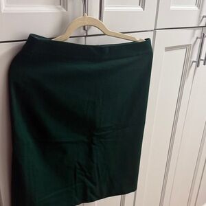 J. Crew Dark Green Pencil Skirt
